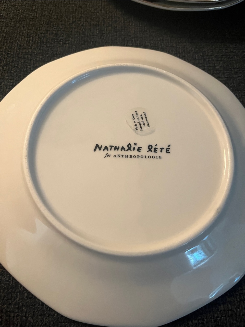 Anthropologie Tiger (salad dessert) plates (set of 4) in pristine condition! - Picture 3 of 5